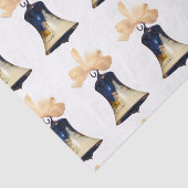 Papier Mousseline Papier Tissu de Noël bleu sonnerie (Détail)