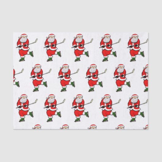 Papier Mousseline Papier Tissu de Noël de Hockey (Recto)