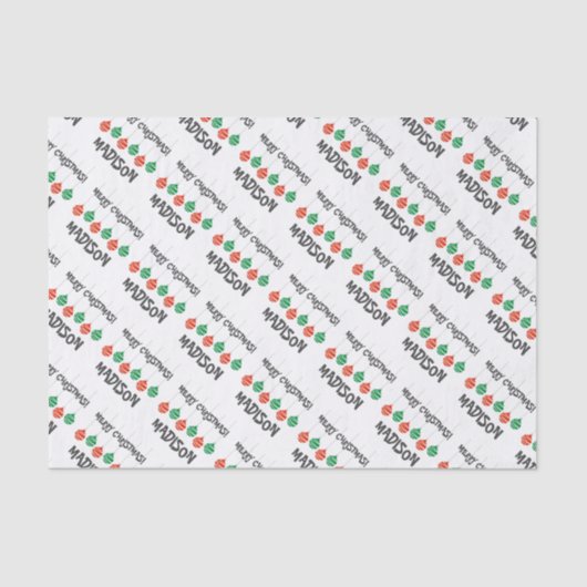 Papier Mousseline Papier Tissu de Noël des enfants personnalisés (Recto)