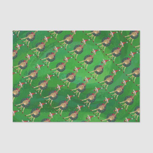 Papier Mousseline Papier Tissu de Noël Giraffe (Recto)
