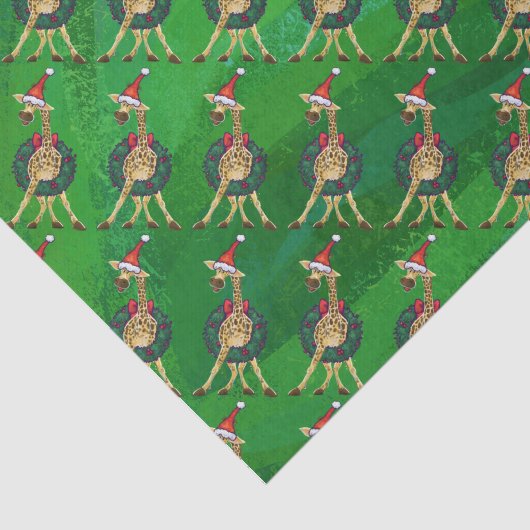 Papier Mousseline Papier Tissu de Noël Giraffe (Détail)