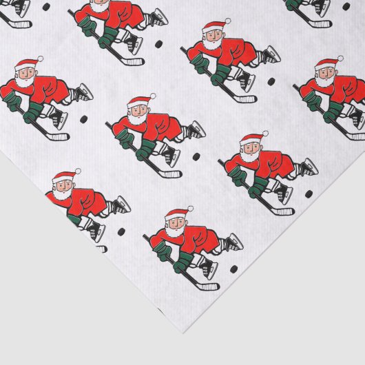 Papier Mousseline Papier Tissu De Noël Hockey (Détail)