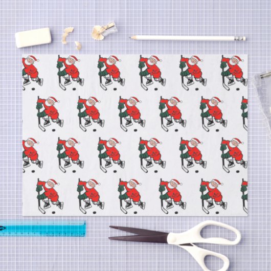 Papier Mousseline Papier Tissu De Noël Hockey (Artisanat)