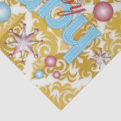 Papier Mousseline Papier Tissu de Noël Joyeux Ange Fêtes (Détail)