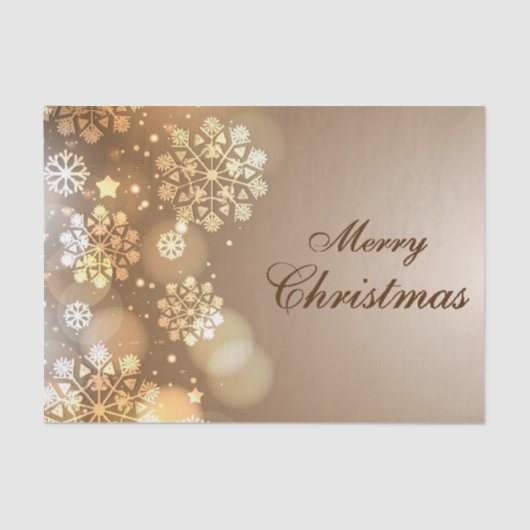 Papier Mousseline Papier Tissu de Noël/Joyeux flocons de neige (Recto)