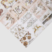 Papier Mousseline Papier Tissu de Noël, Noël Vintage (Détail)