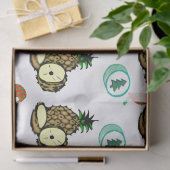 Papier Mousseline Papier Tissu de Noël Père Noël Ananas (Cadeau)