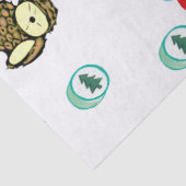 Papier Mousseline Papier Tissu de Noël Père Noël Ananas (Détail)