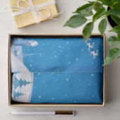 Papier Mousseline Papier Tissu de Noël/Père Noël et Sleigh (Cadeau)