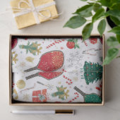 Papier Mousseline Papier Tissu de Noël Pickball (Cadeau)