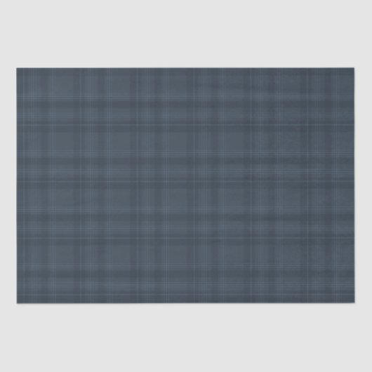 Papier Mousseline Papier Tissu de Noël Plaid Tartan bleu | Élégant (Recto)