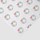 Papier Mousseline Papier Tissu de Noël Rouge et Vert Wreath (Détail)