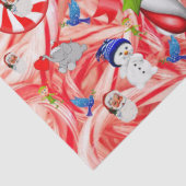 Papier Mousseline Papier Tissu de Noël, Snowman, Sucre de canne (Détail)