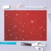 Papier Mousseline Papier Tissu de Noël Stand Red Night Sky (Artisanat)