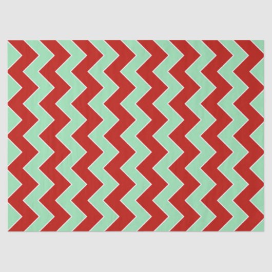 Papier Mousseline Papier Tissu de Noël Zigzag (Recto)