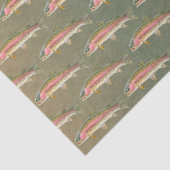 Papier Mousseline Papier Tissu de pêche à la truite arc-en-ciel (Détail)