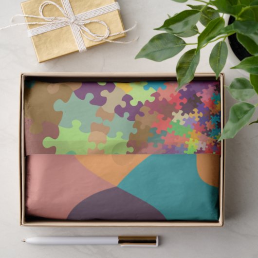 Papier Mousseline papier tissu de puzzle fractal (Cadeau)