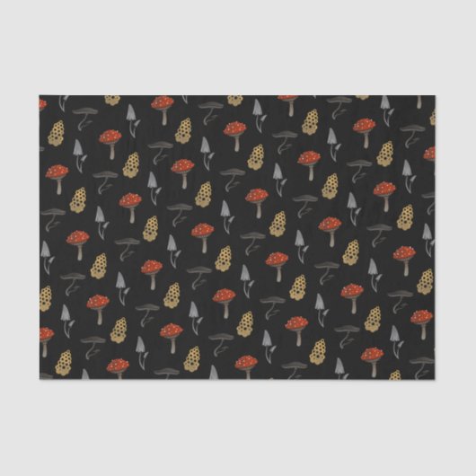 Papier Mousseline Papier Tissu De Récolte De Champignons - Noir (Recto)