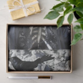 Papier Mousseline Papier Tissu de squelette noir blanc pour découpag (Cadeau)