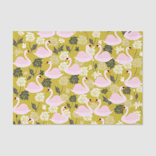 Papier Mousseline Papier Tissu De Swan Rose (Recto)