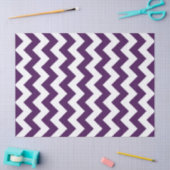 Papier Mousseline Papier Tissu de Zigzag violet et blanc (Artisanat)