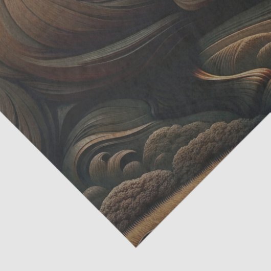 Papier Mousseline Papier Tissu Découpage en bois (Détail)