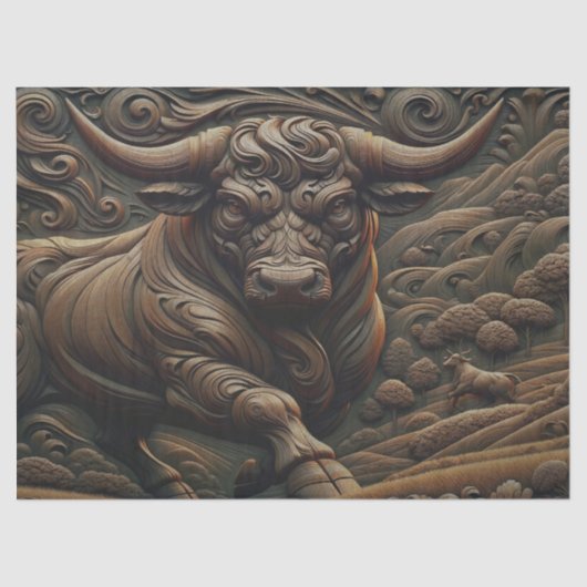 Papier Mousseline Papier Tissu Découpage en bois (Recto)