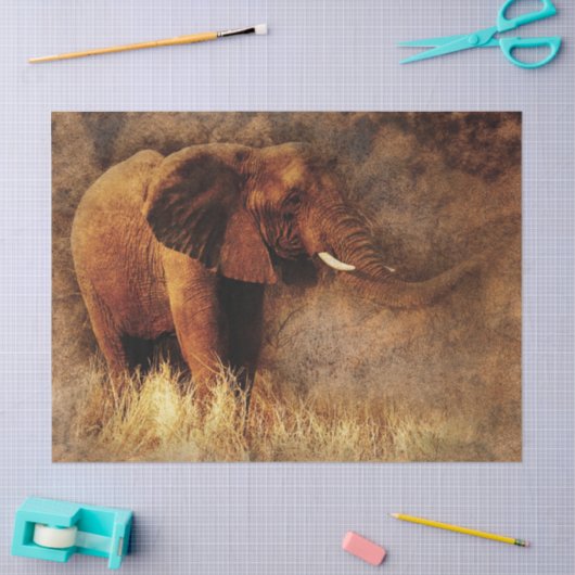 Papier Mousseline papier tissu d'éléphant safari (Artisanat)