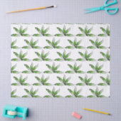 Papier Mousseline Papier Tissu - Design de Plumes Vertes (Artisanat)