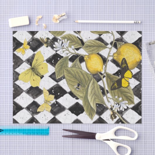 Papier Mousseline Papier Tissu d'explosion jaune (Artisanat)