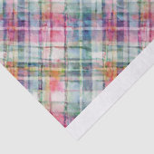 Papier Mousseline Papier Tissu Diagonal Plaid Preppy Madras (Détail)