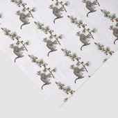 Papier Mousseline Papier Tissu d'Oiseau Rouge Chat Tree (Détail)