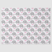 Papier Mousseline Papier Tissu - Eléphants Mère & Bébé (Recto)