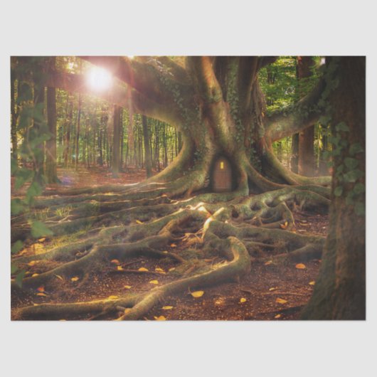 Papier Mousseline papier tissu elfin trehouse (Recto)