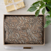 Papier Mousseline Papier Tissu En Laiton Embossé (Cadeau)