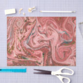 Papier Mousseline Papier Tissu En Marbre Rose (Artisanat)
