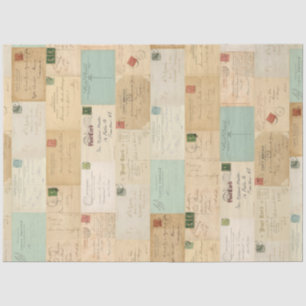 Papier Mousseline Papier Tissu Ephemera de la carte postale vintage