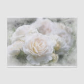 Papier Mousseline Papier Tissu Ethereal White Roses (Recto)