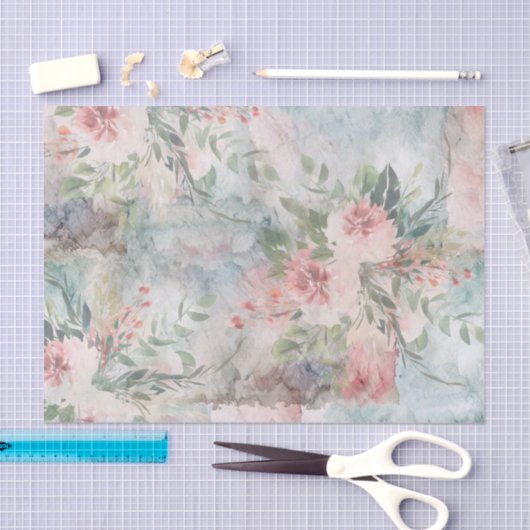 Papier Mousseline Papier Tissu Fancy Peony (Artisanat)