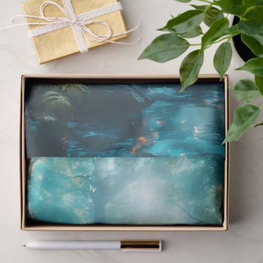 Papier Mousseline Papier Tissu Firefly Waterfall (Cadeau)