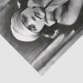 Papier Mousseline Papier Tissu Flapper Girl Portrait des années 1920 (Détail)