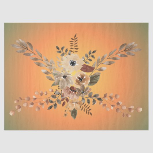 Papier Mousseline Papier Tissu Fleur élégant Pays (Recto)