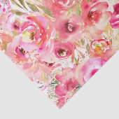 Papier Mousseline Papier Tissu Fleur Ressort Rose (Détail)