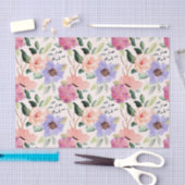 Papier Mousseline Papier Tissu Fleurs aquarelles (Artisanat)