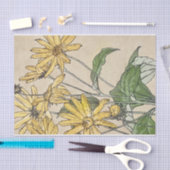 Papier Mousseline Papier Tissu Fleurs vintages (Artisanat)