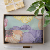 Papier Mousseline Papier Tissu Floral (Cadeau)