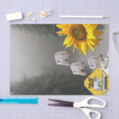 Papier Mousseline Papier Tissu Floral Ours Polaire Tournesol (Artisanat)