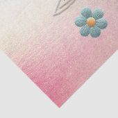 Papier Mousseline Papier Tissu Floral Petit Oiseau Blanc (Détail)