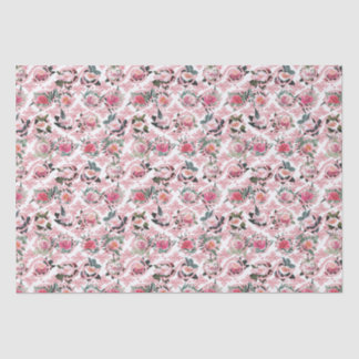 Papier Mousseline Papier Tissu Floral Rose