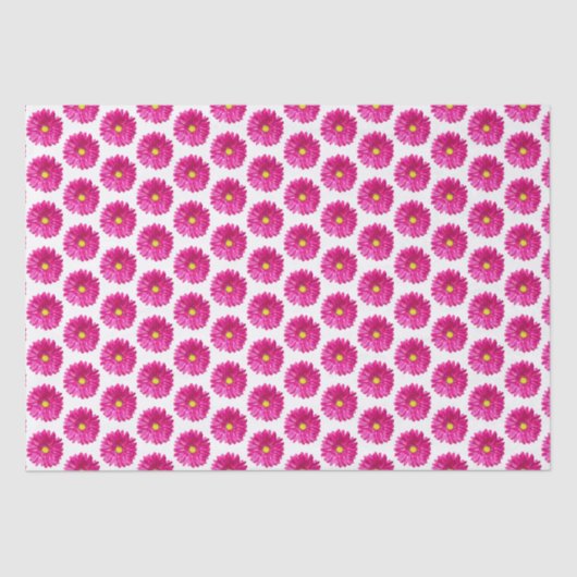 Papier Mousseline Papier Tissu Floral Rose Chaud (Recto)